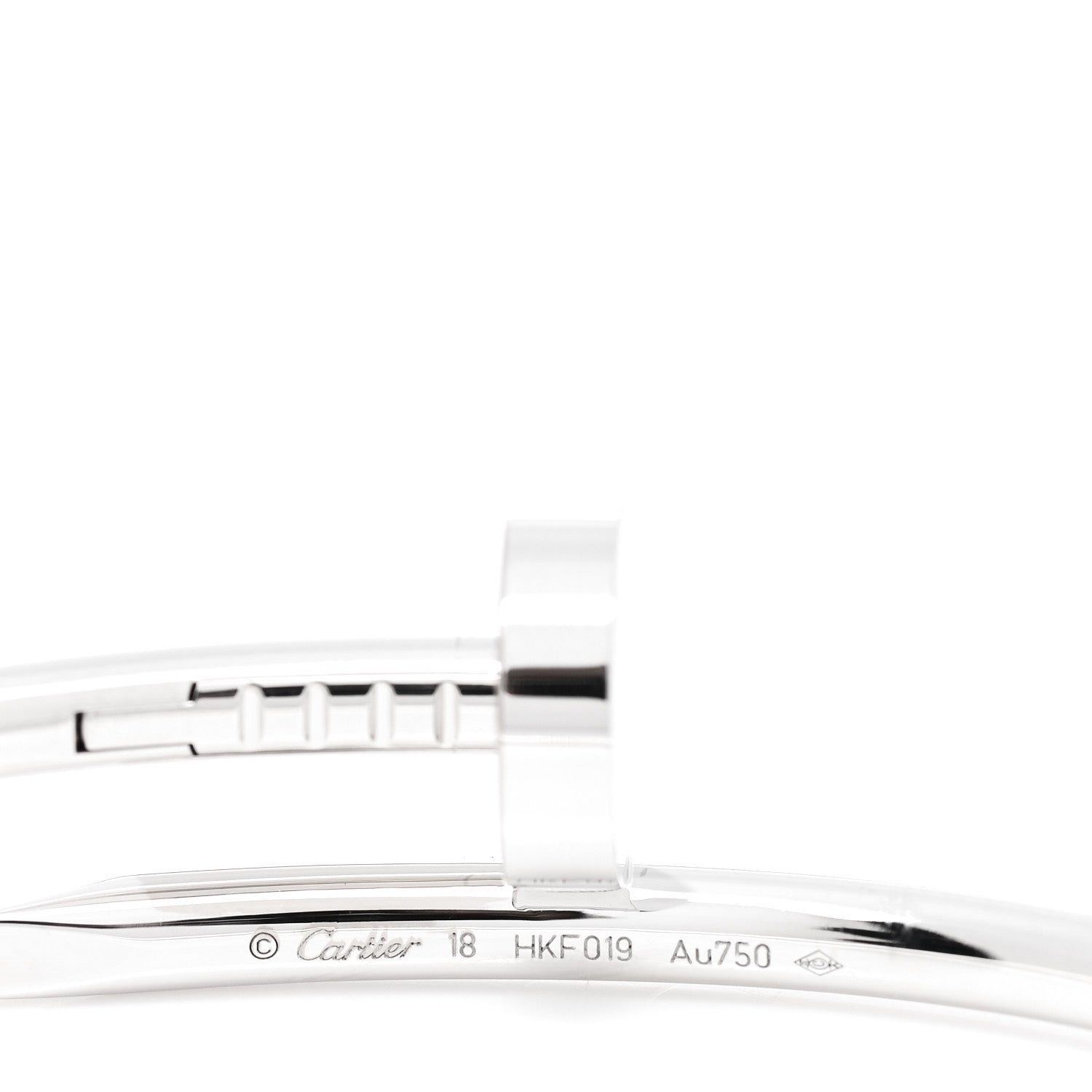 Cartier 18K White Gold Juste Un Clou Bracelet 18 3 of 4