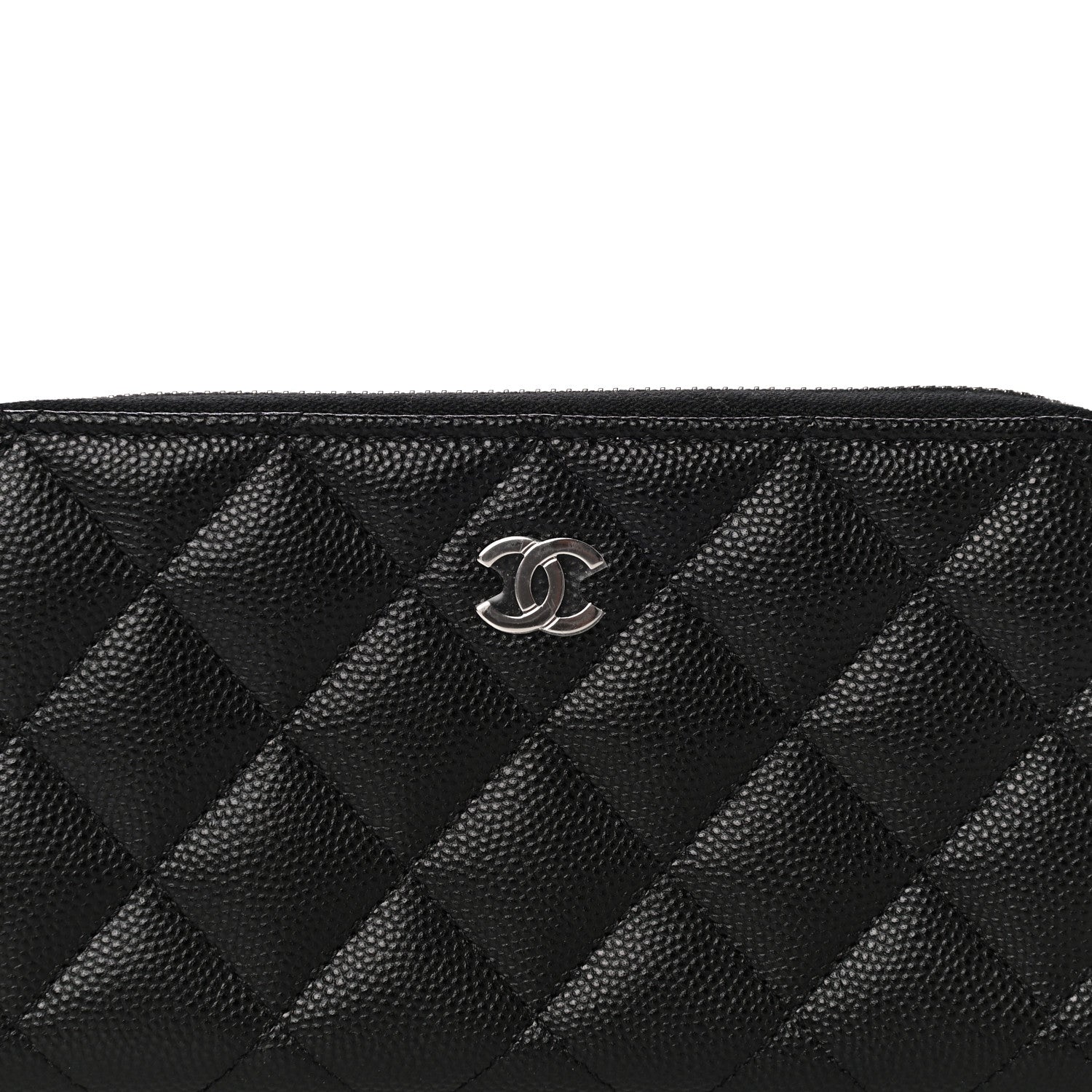 Chanel Caviar Quilted Medium Zip Around Wallet Black 10 of 15