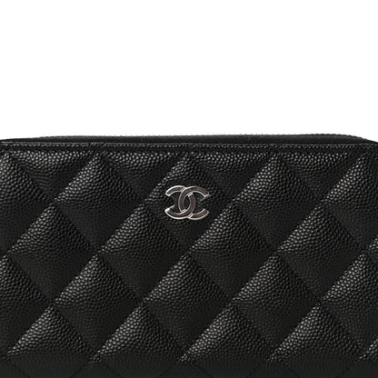 Chanel Caviar Quilted Medium Zip Around Wallet Black 10 of 15