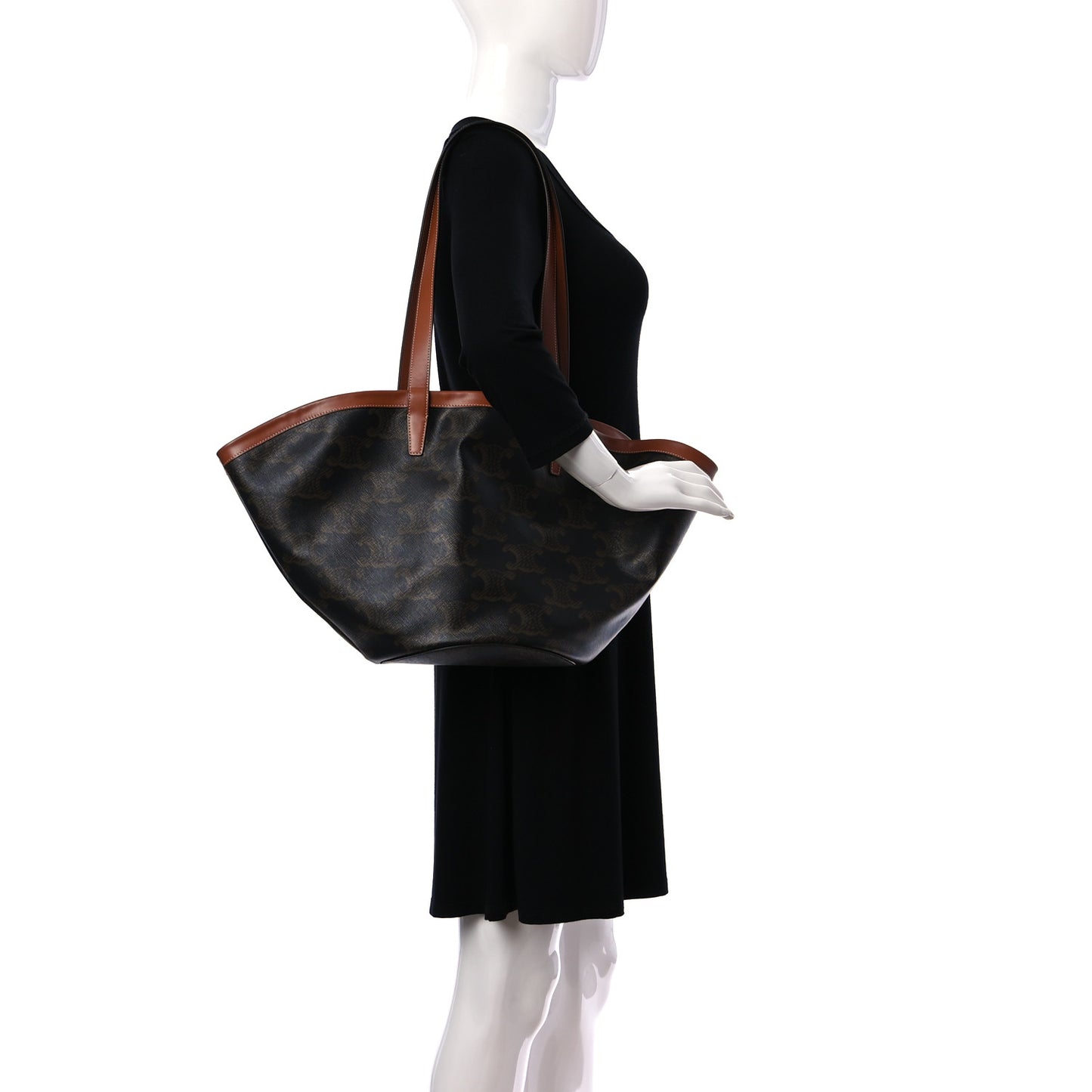 Calfskin Canvas Triomphe Couffin Tan