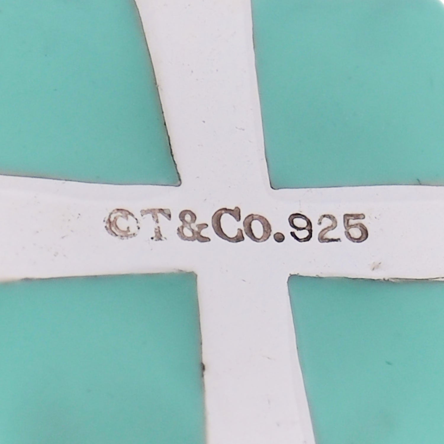 Tiffany Sterling Silver Enamel Gift Box Charm Blue 6 of 6