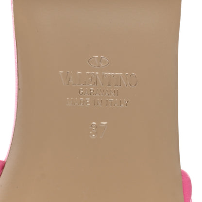 Valentino Garavani Nappa Roman Stud Flat Slide Sandals 37 Feminine Pink 6 of 10