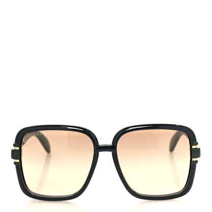 Gucci Acetate Interlocking G Square Sunglasses GG1066S Black Green 2 of 7