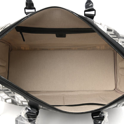 MCM Cubic Monogram Large Traveler Weekender Bag Black White 4 of 8