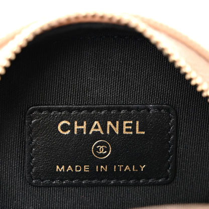 Chanel Caviar Quilted Round Filigree Crossbody Beige Black 6 of 12