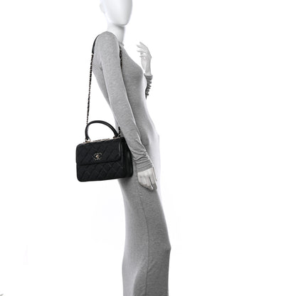 Chanel Lambskin Quilted Small Trendy CC Chain Dual Handle Flap Bag Black 2 of 12