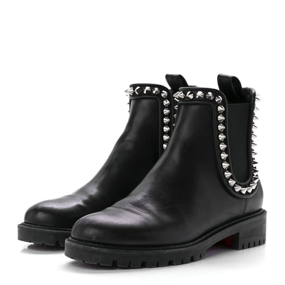 Christian Louboutin Nappa Spiked Capahutta Flat Chelsea Boots 37 Black 3 of 7