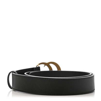 Gucci Calfskin Double G 30mm Belt 80 32 Black 2 of 5