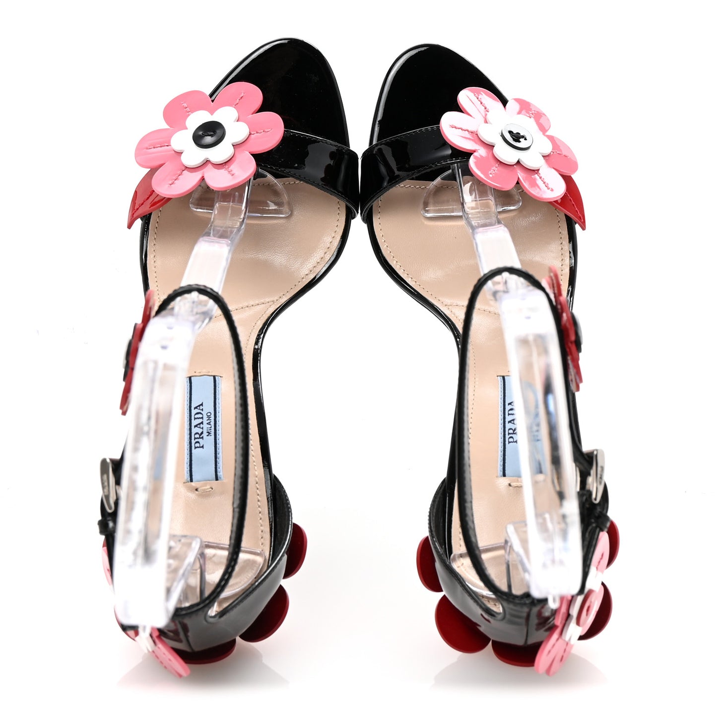 Patent Embellished Capretto Fiori 85mm Pumps 37.5 Black Orchidea