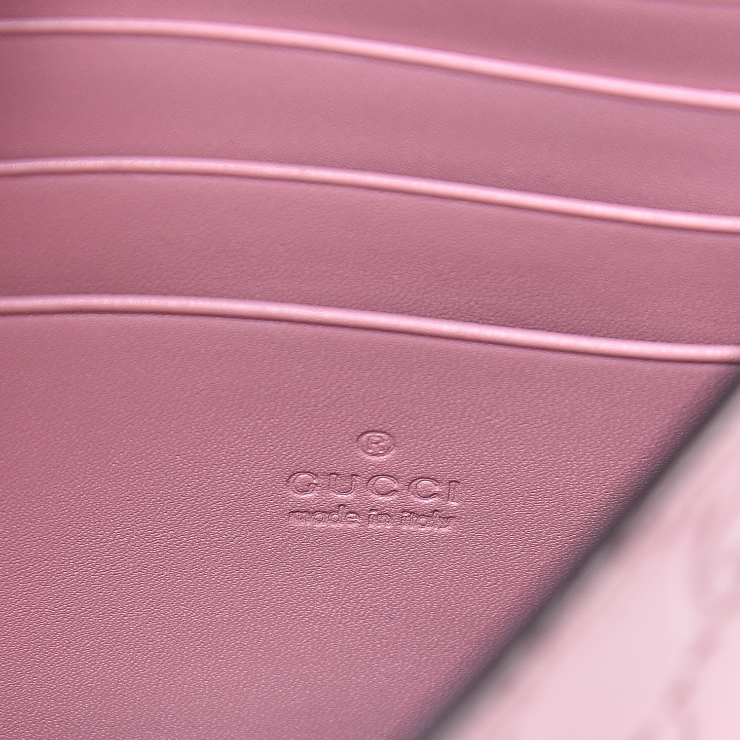 Gucci Guccissima Icon Chain Wallet Carmine Rose 6 of 11