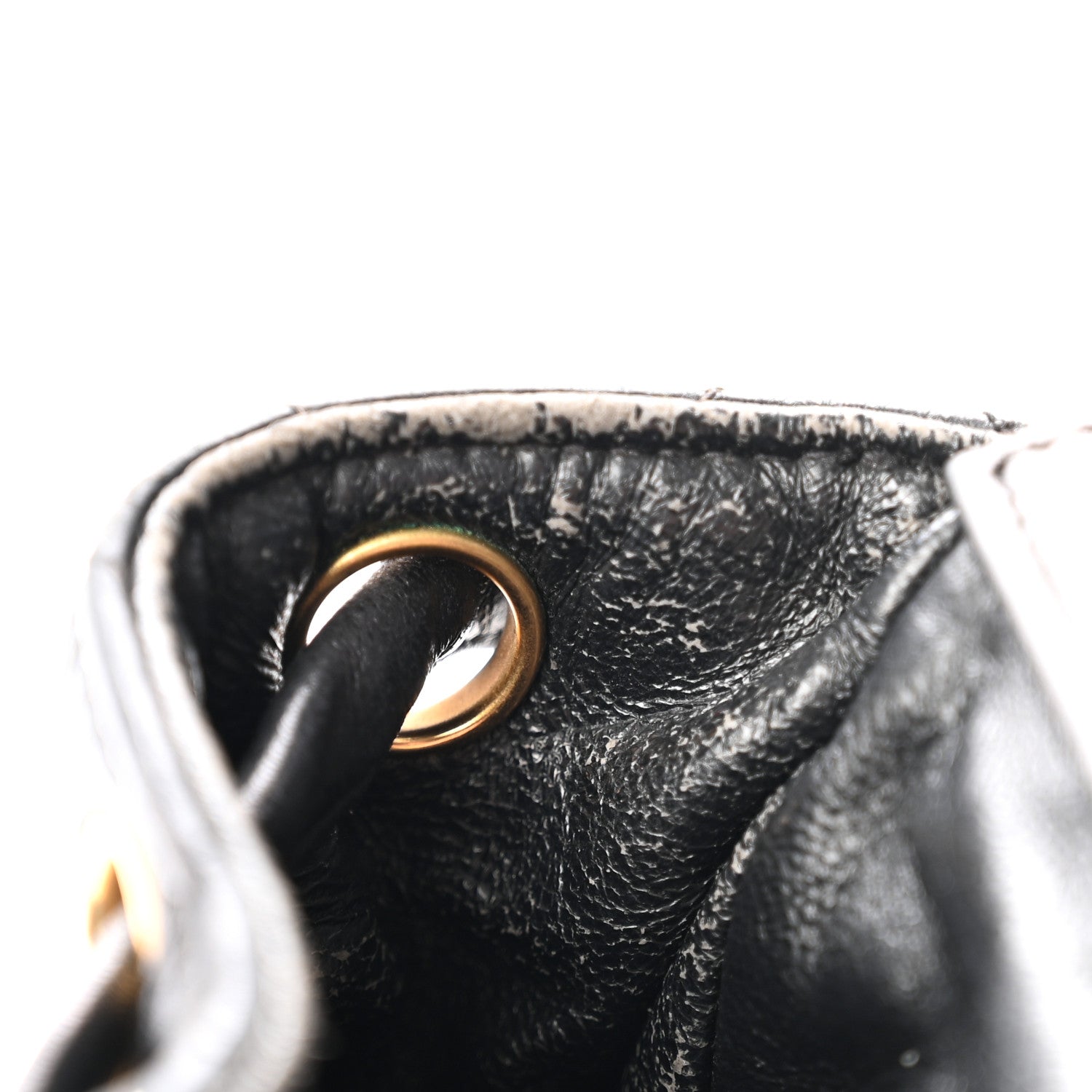 Chanel Lambskin Quilted Drawstring Backpack Black 11 of 12