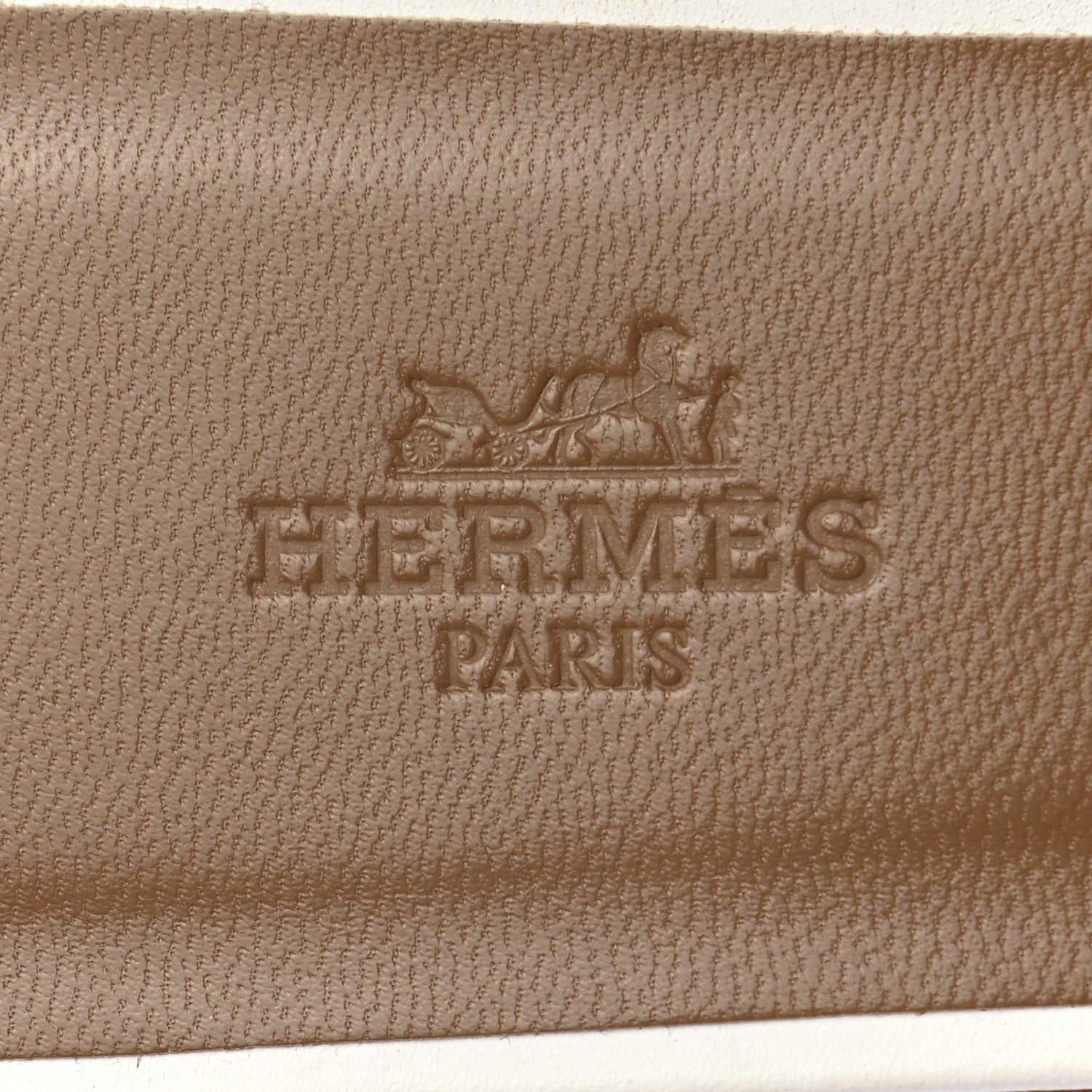 Hermes Box Calfskin Oran Sandals 38.5 White 7 of 8