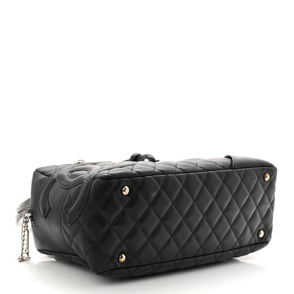 Chanel Calfskin Quilted Large Cambon Bowler Black 4 of 11