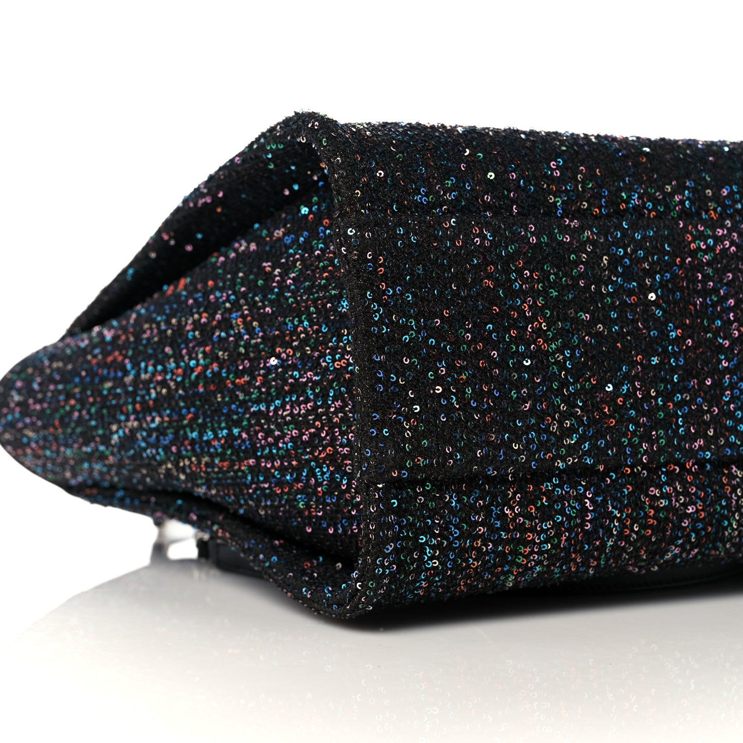 Calfskin Sequin Small Deauville Tote Black