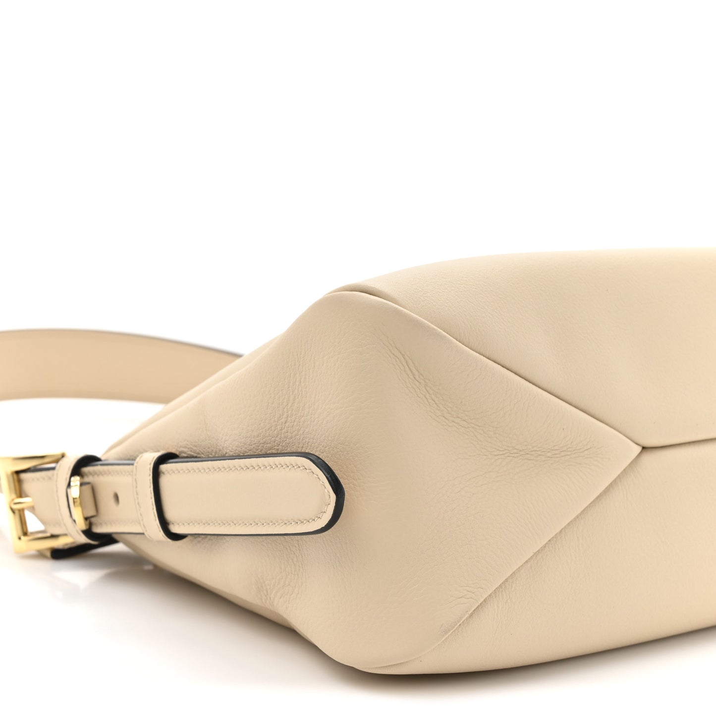 Soft Calfskin Medium Aimee Shoulder Bag Travertine