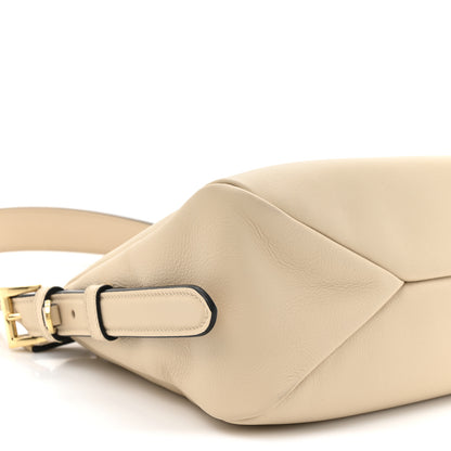 Prada Soft Calfskin Medium Aimee Shoulder Bag Travertine 17 of 23