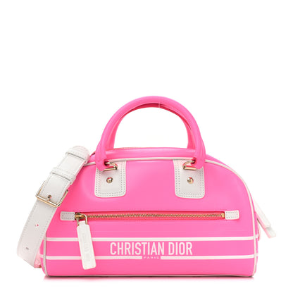 Christian Dior Calfskin Small Dior Vibe Zip Bowling Bag Pink Multicolor 1 of 12