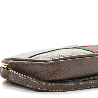 Gucci GG Supreme Monogram Ophidia Phone Case Wristlet Brown 8 of 10