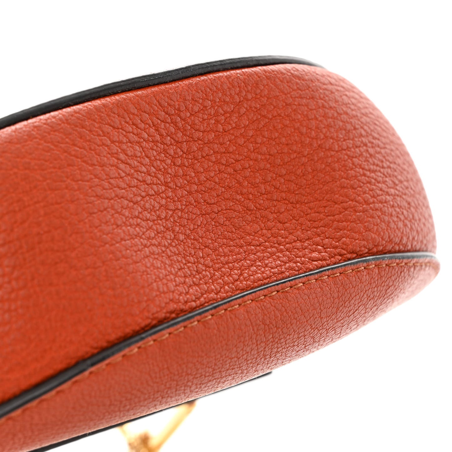 Grained Lambskin Mini Drew Shoulder Bag Foxy Orange