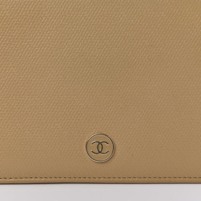 Chanel Grained Calfskin CC Button Yen Wallet Beige 10 of 11