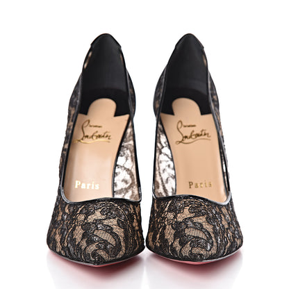 Christian Louboutin Dentelle Chantilly Follies Lace 100 Pumps 38.5 Black 2 of 9