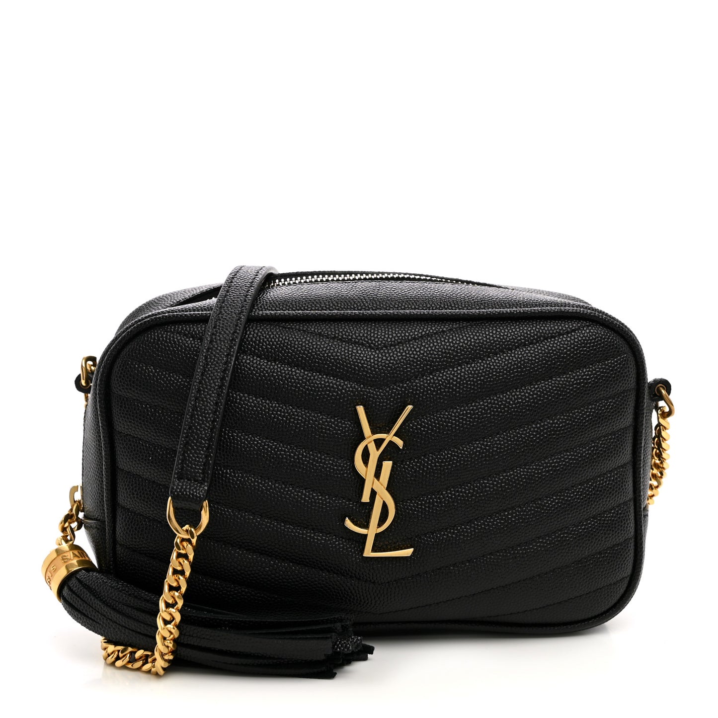 Grain De Poudre Matelasse Monogram Mini Lou Camera Bag Black