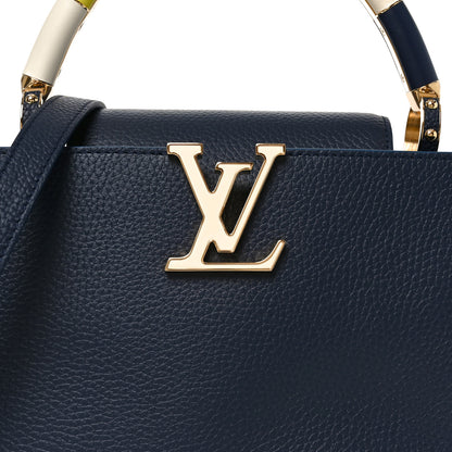 Louis Vuitton Taurillon Kintsugi Capucines MM Navy 6 of 8