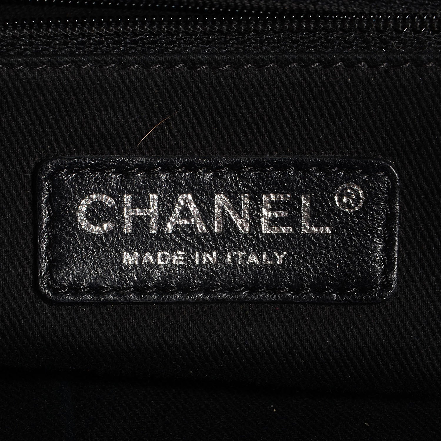 Chanel Calfskin Laser Cut Perforated CC Tote Black 6 of 7