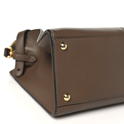 Fendi Vitello Seta Glazed Fabric FF 1974 Medium Peekaboo X-Lite Maya Mogano Panna Maya Mogano Panna 9 of 10
