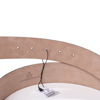 Gucci GG Supreme Monogram Niagara Lux Calfskin Interlocking G 40mm Belt 110 44 Beige Ebony Cocoa 4 of 6