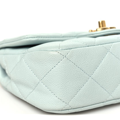 Chanel Caviar Quilted Mini Sweetheart Flap Light Blue 9 of 10