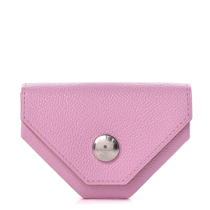 Hermes Chevre Mysore Le 24 Coin Purse Mauve Sylvestre Jaune De Naples 1 of 8