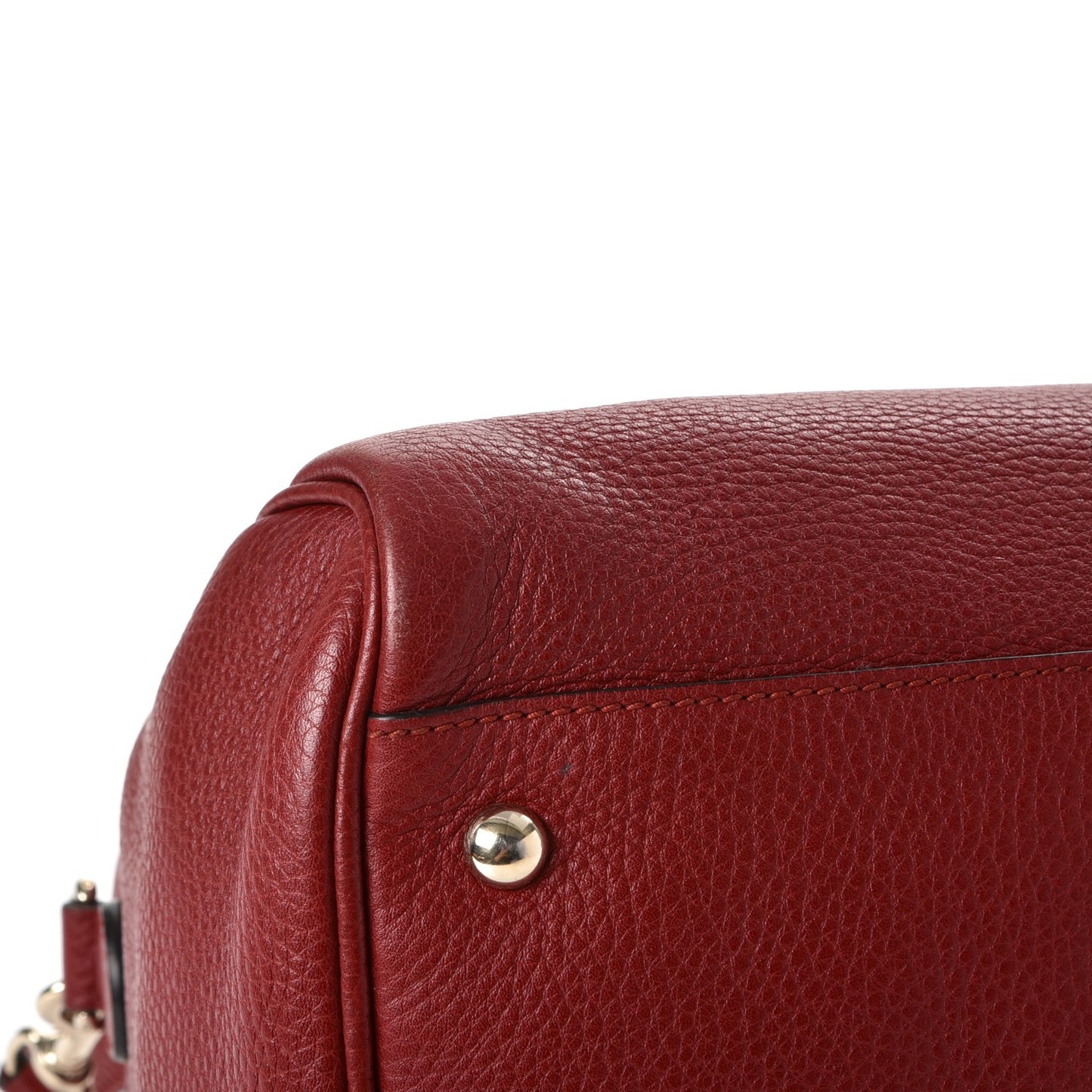 Calfskin Bamboo Medium Shopper Boston Red