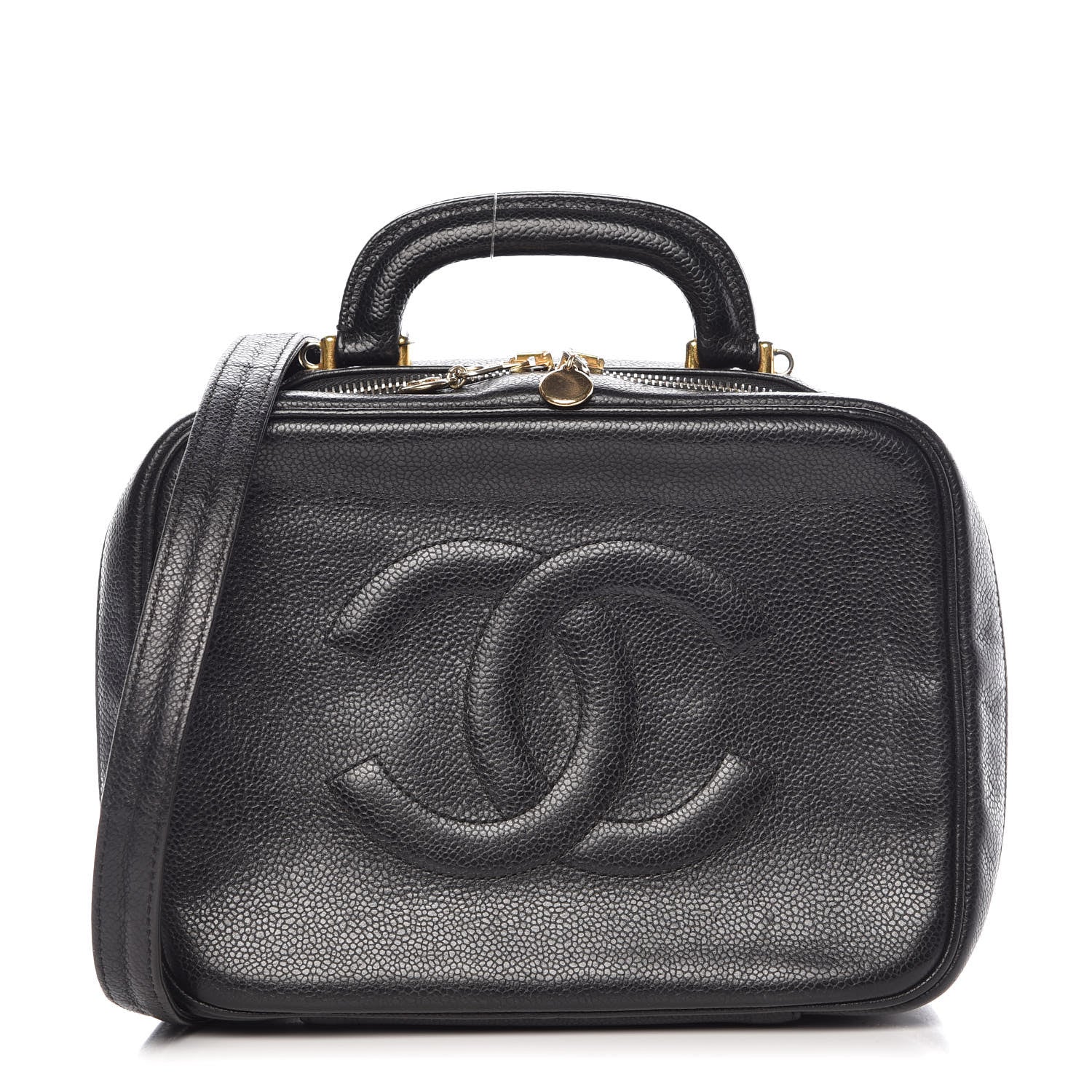 Chanel Caviar CC Vanity Cosmetic Case Black 1 of 12