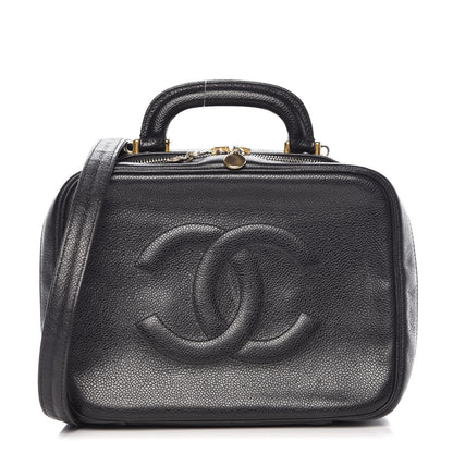 Chanel Caviar CC Vanity Cosmetic Case Black 1 of 12