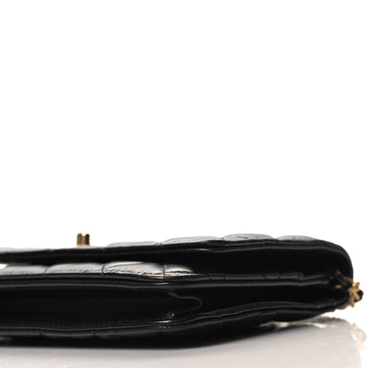 Chanel Lambskin Quilted CC Pearl Crush Wallet on Chain WOC Black 11 of 12