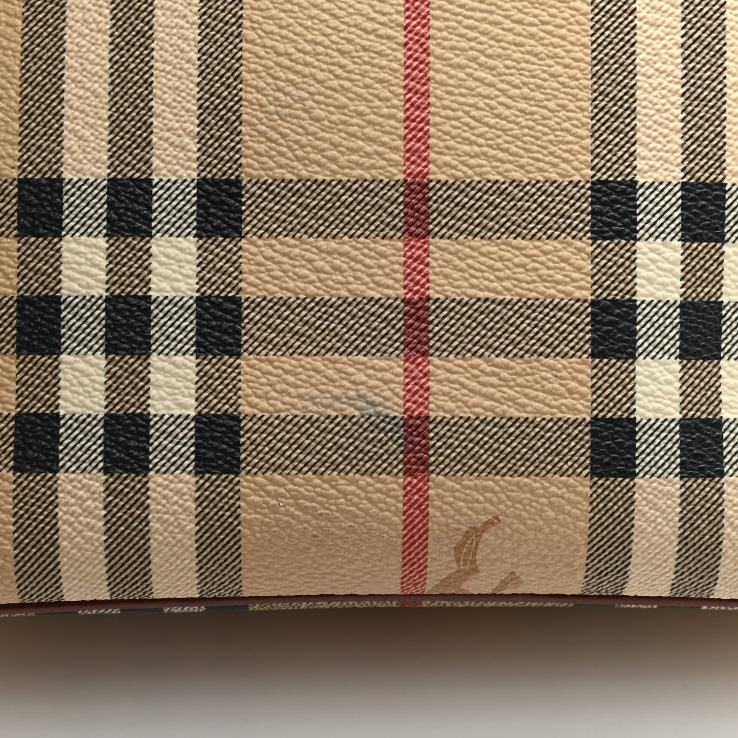 Burberry Haymarket Check Small Tote Brown 10 of 10