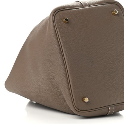 Hermes Taurillon Clemence Picotin Lock 22 MM Etoupe 9 of 10