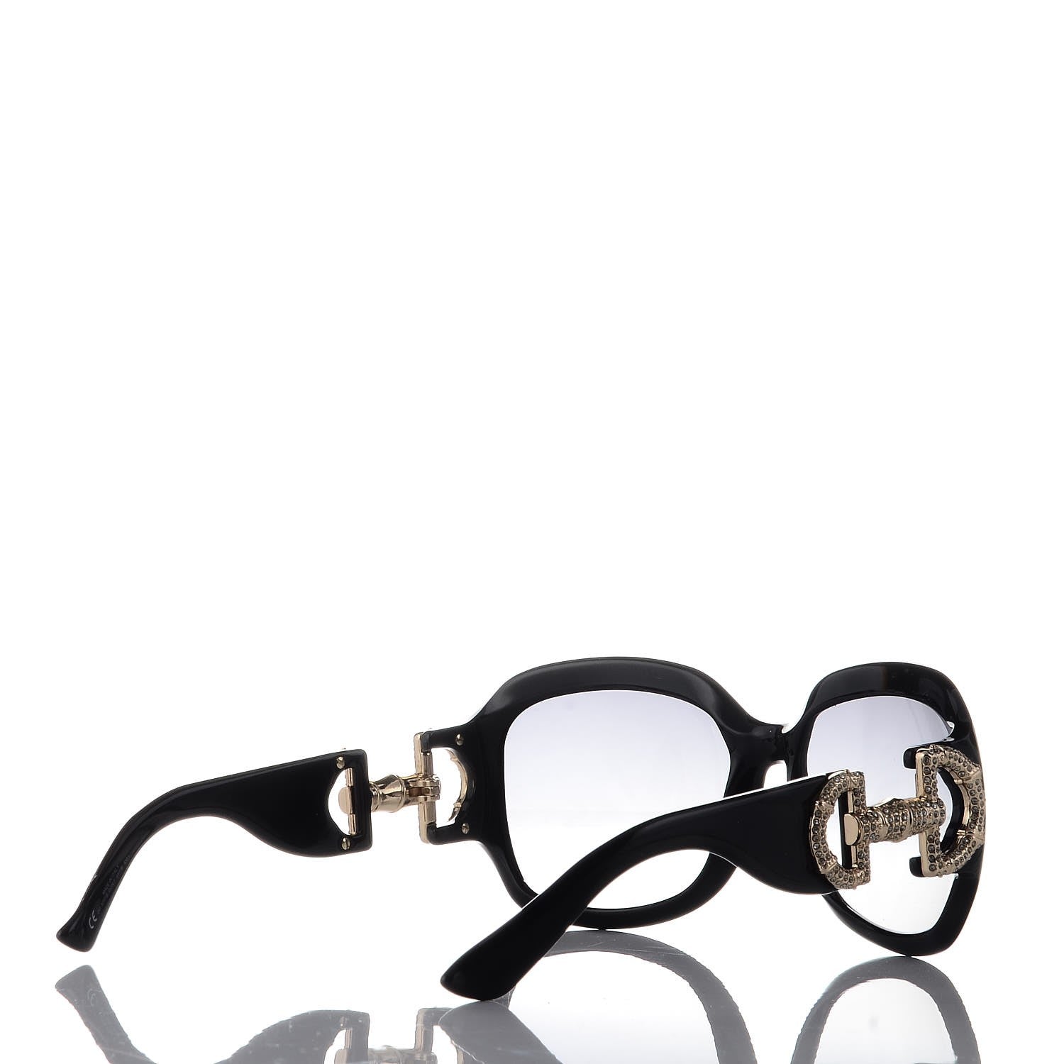 Gucci Crystal Bamboo Horsebit Sunglasses 3017/S Black 4 of 7