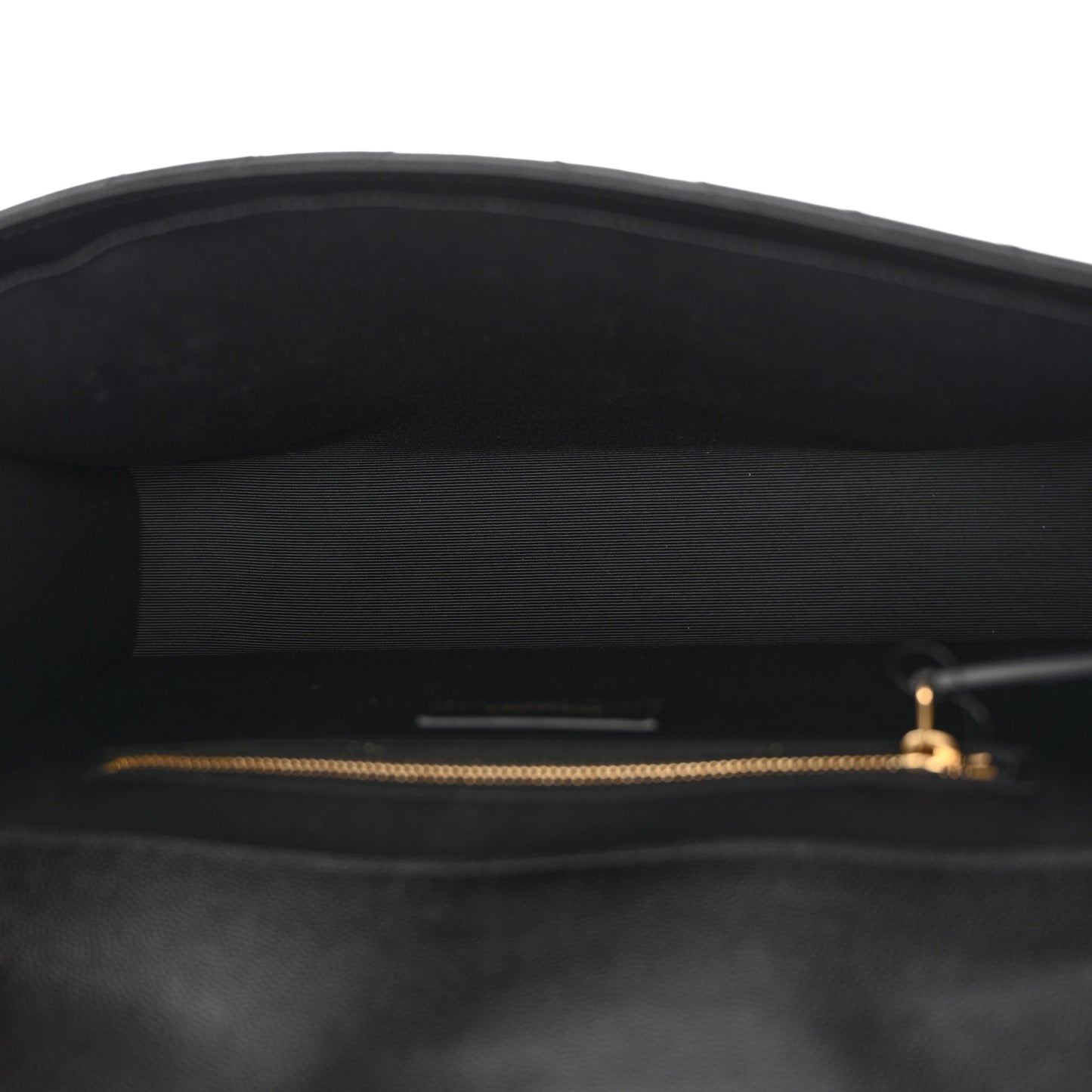 Grain De Poudre Matelasse Chevron Large Monogram Satchel Black