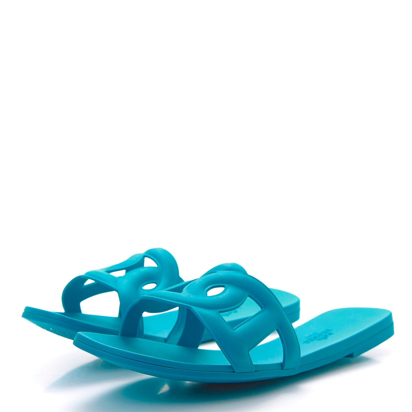Rubber Aloha Sandals 39 Blue Vif
