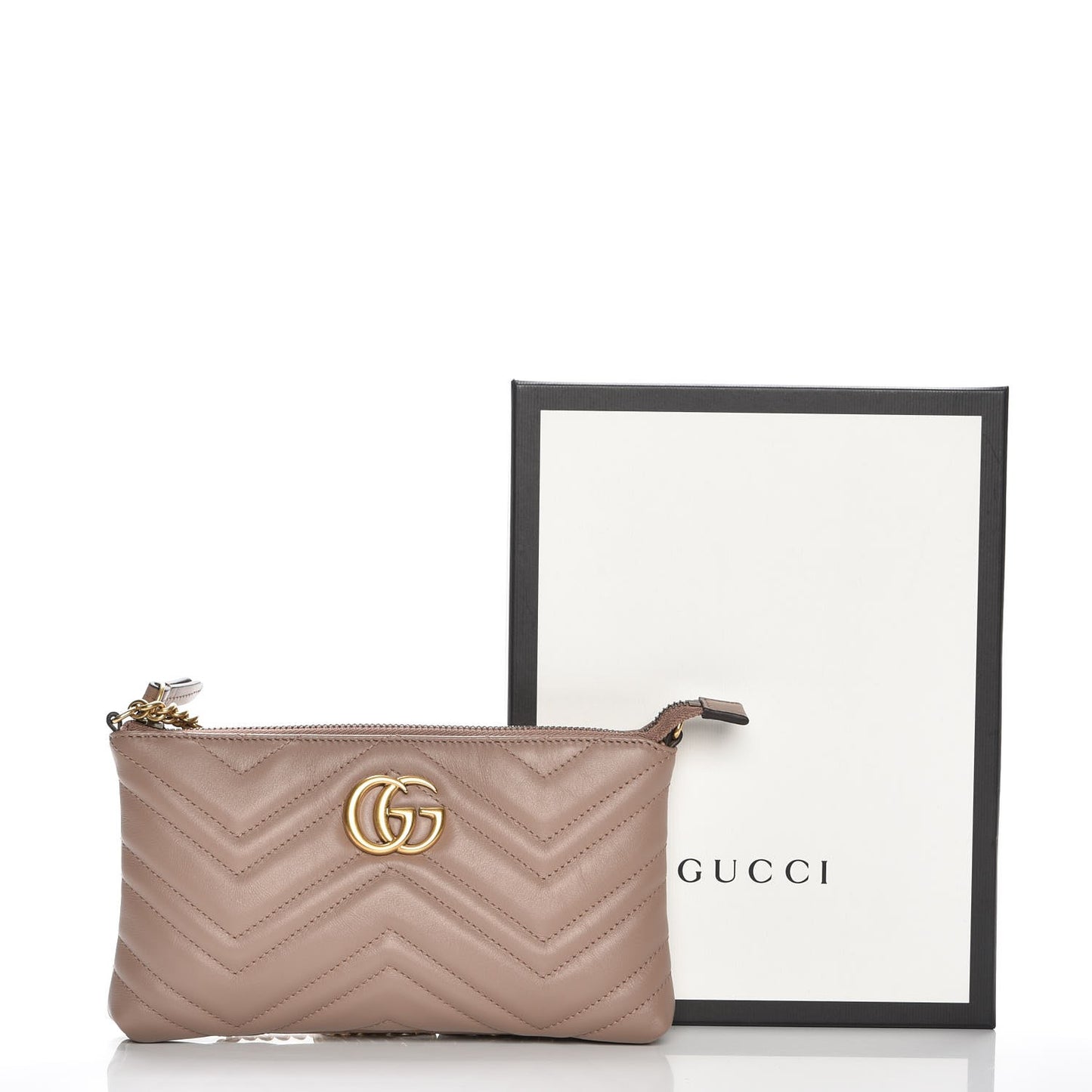 Calfskin Matelasse Mini GG Marmont Chain Bag Porcelain Rose