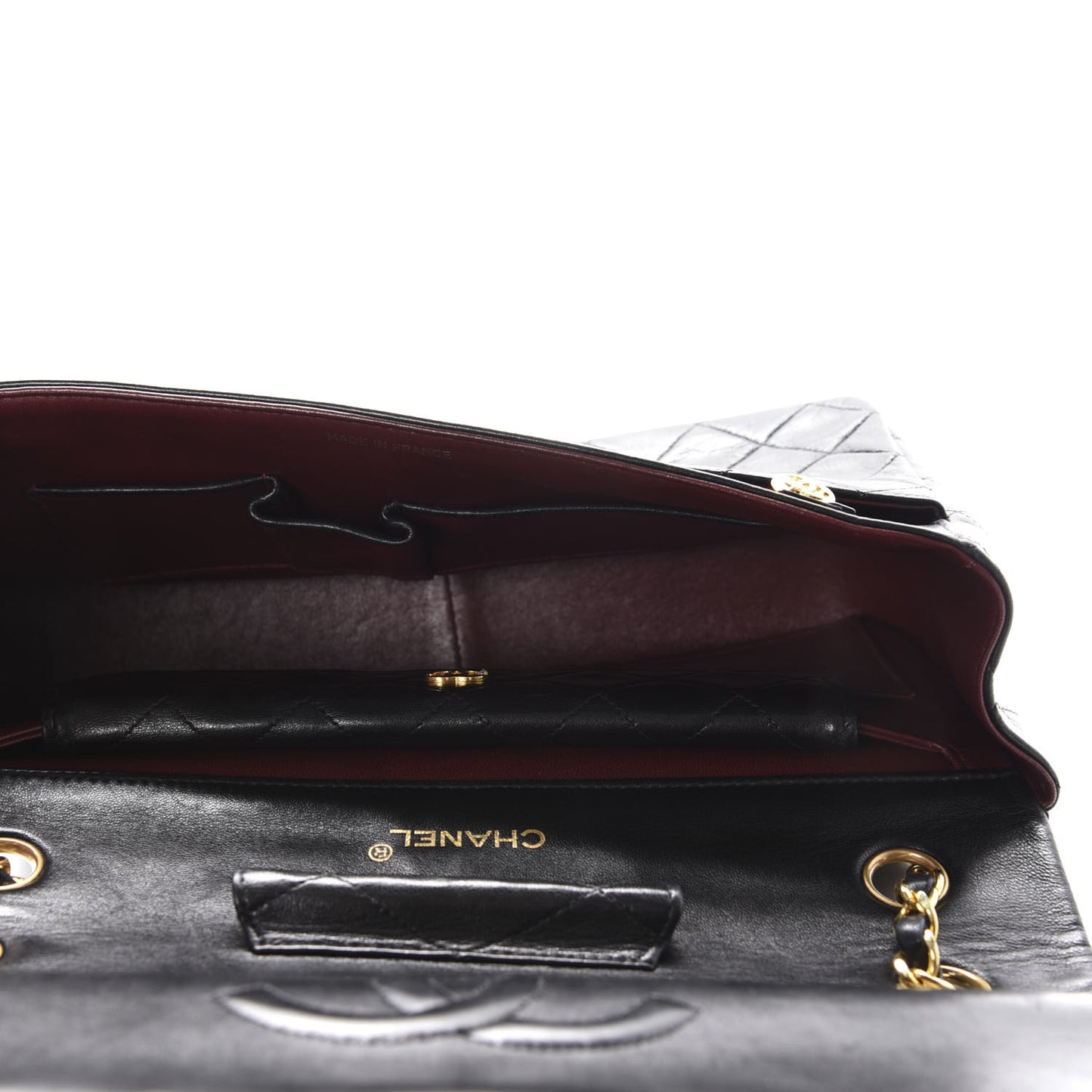 Lambskin Quilted Medium Single Flap Black
