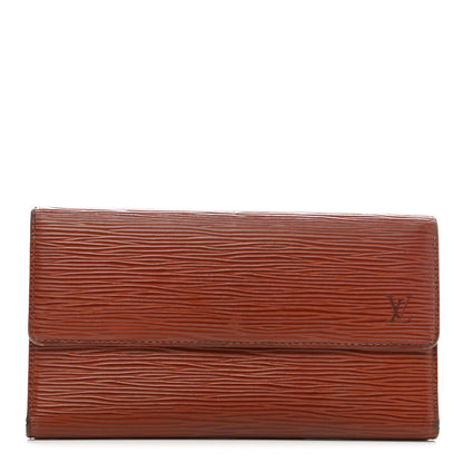 Louis Vuitton Epi Porte Tresor International Wallet Kenyan Fawn 1 of 10