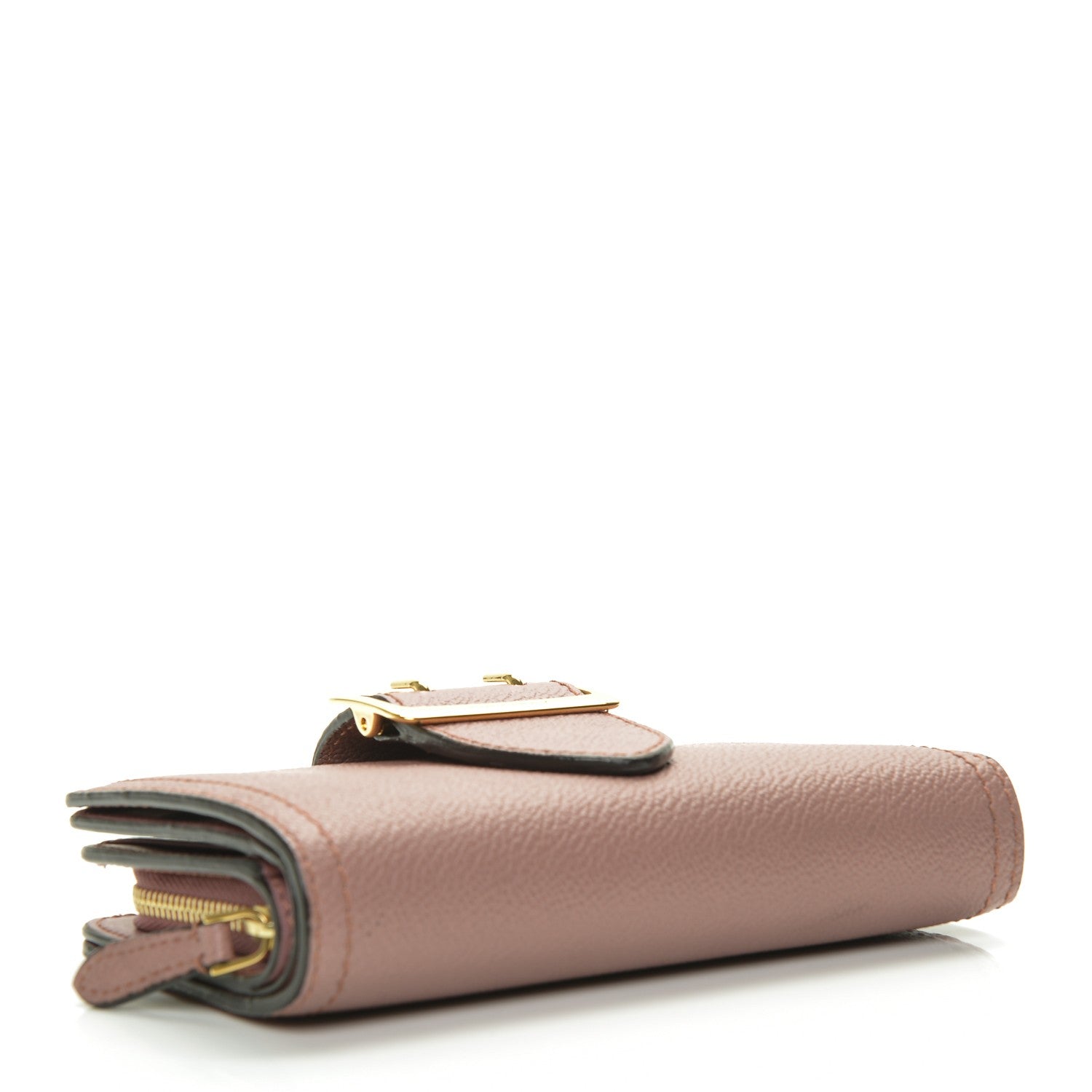 Burberry Grainy Leather Buckle Detail Zip Wallet Dusty Pink 4 of 6