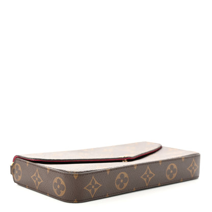 Louis Vuitton Monogram Pochette Felicie Chain Wallet Fuchsia 5 of 12