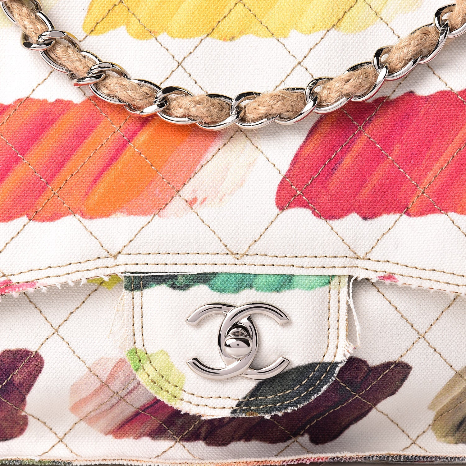 Chanel Canvas Jumbo Colorama Flap Multicolor 10 of 10