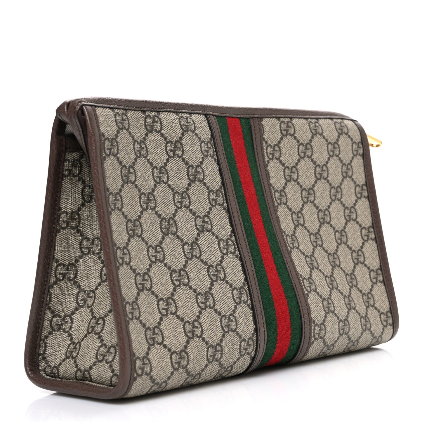GG Supreme Monogram Web Ophidia GG Toiletry Case Beige New Acero