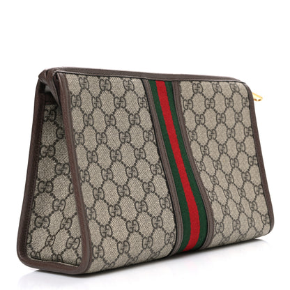 Gucci GG Supreme Monogram Web Ophidia GG Toiletry Case Beige New Acero 3 of 8