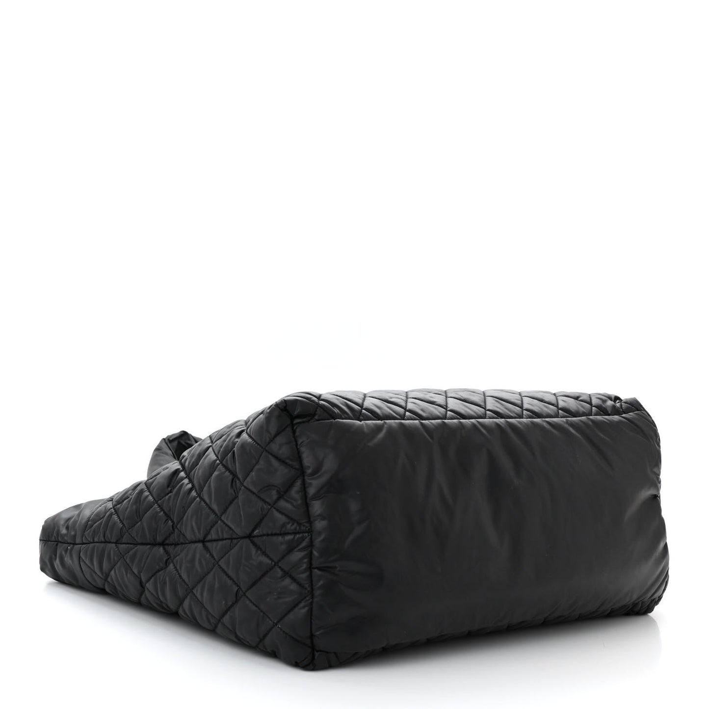Nylon Quilted Large Coco Cocoon Tote Black